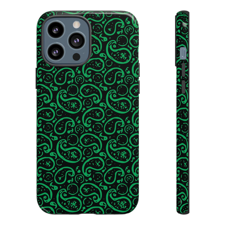 Cute IPhone Case | iPhone 15 Case | iPhone 15 Pro Max Case, Iphone 14 Case, Iphone 14 Pro Max Case IPhone Case for Art Lovers, Paisley Green - Studio40ParkLane