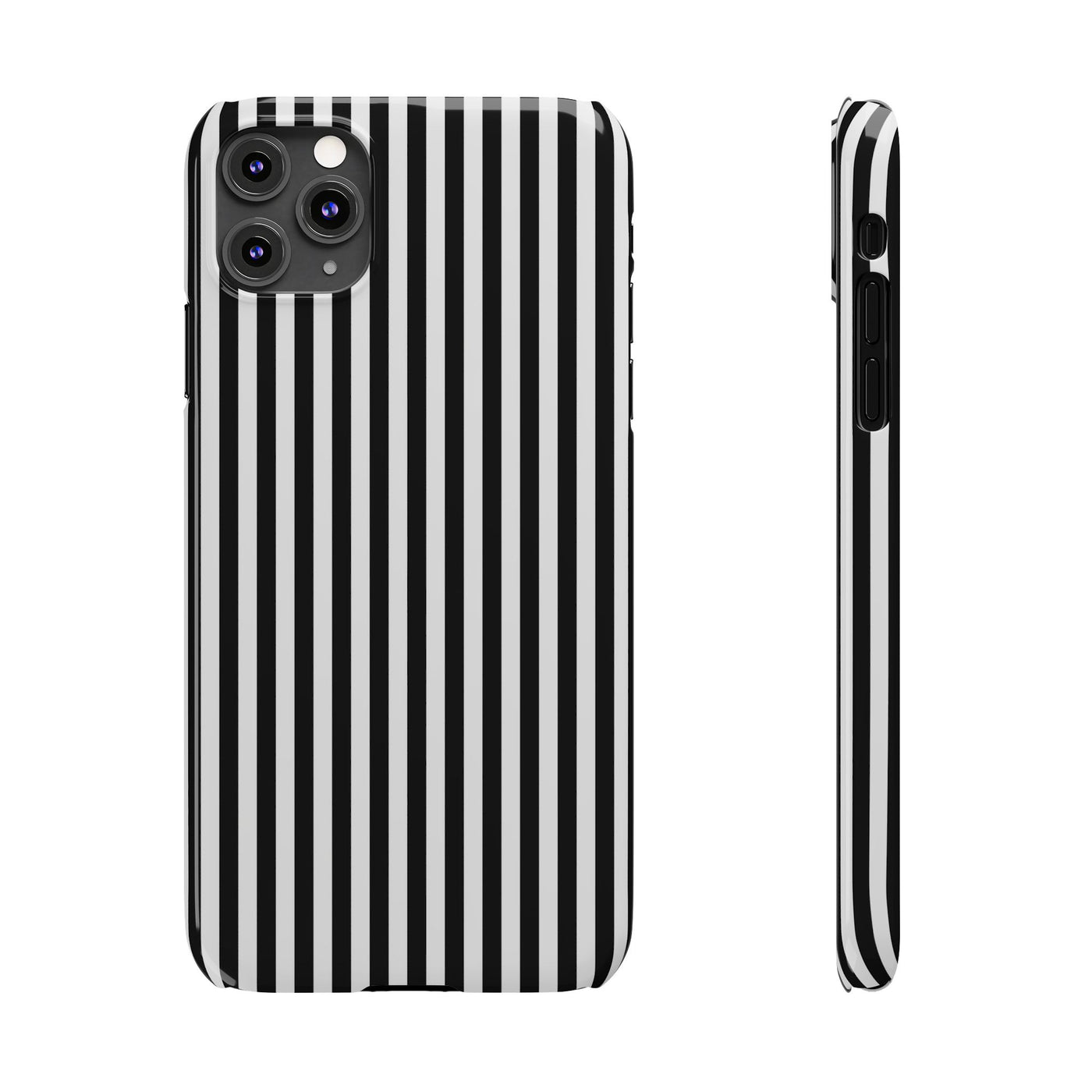 Slim Black White Striped Cute Phone Case for Iphone 16 - | iPhone 15 Pro Max Case | iPhone 14 Case Iphone 13 12 11 10 9 8 7 Gift for Her - Studio40ParkLane