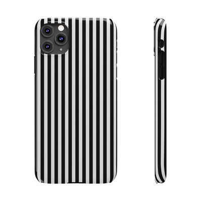 Slim Black White Striped Cute Phone Case for Iphone 16 - | iPhone 15 Pro Max Case | iPhone 14 Case Iphone 13 12 11 10 9 8 7 Gift for Her - Studio40ParkLane