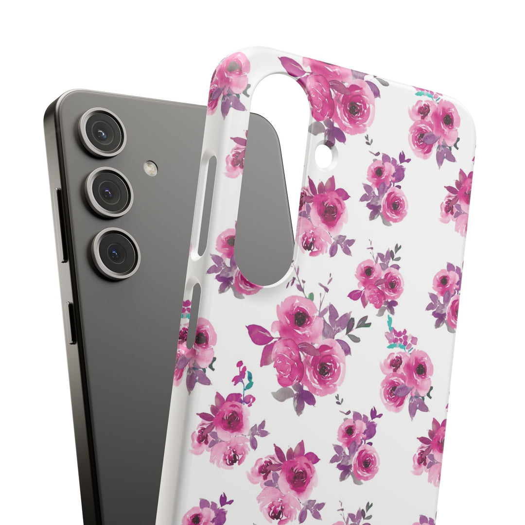 Sleek Snap Flowers Gift for Her Cute Phone Case for iPhone 16 15 14 13 12 11 X Xs Max Xr Pro Plus Samsung Galaxy S24 S23 S22 S21 S20 Ultra