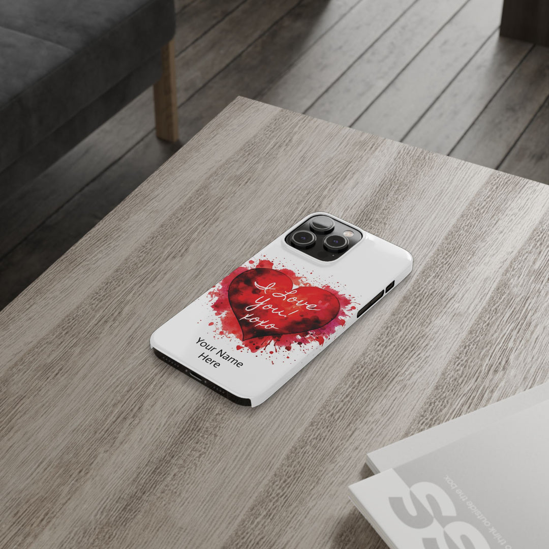 Slim Custom Personalized Valentine Love Gift for Her Cute Phone Cases for Iphone 16 Pro Max | iPhone 15 Case | iPhone 15 Pro Max Case, Iphone 14, 13, 12, 11, 10, 8, 7 - Studio40ParkLane