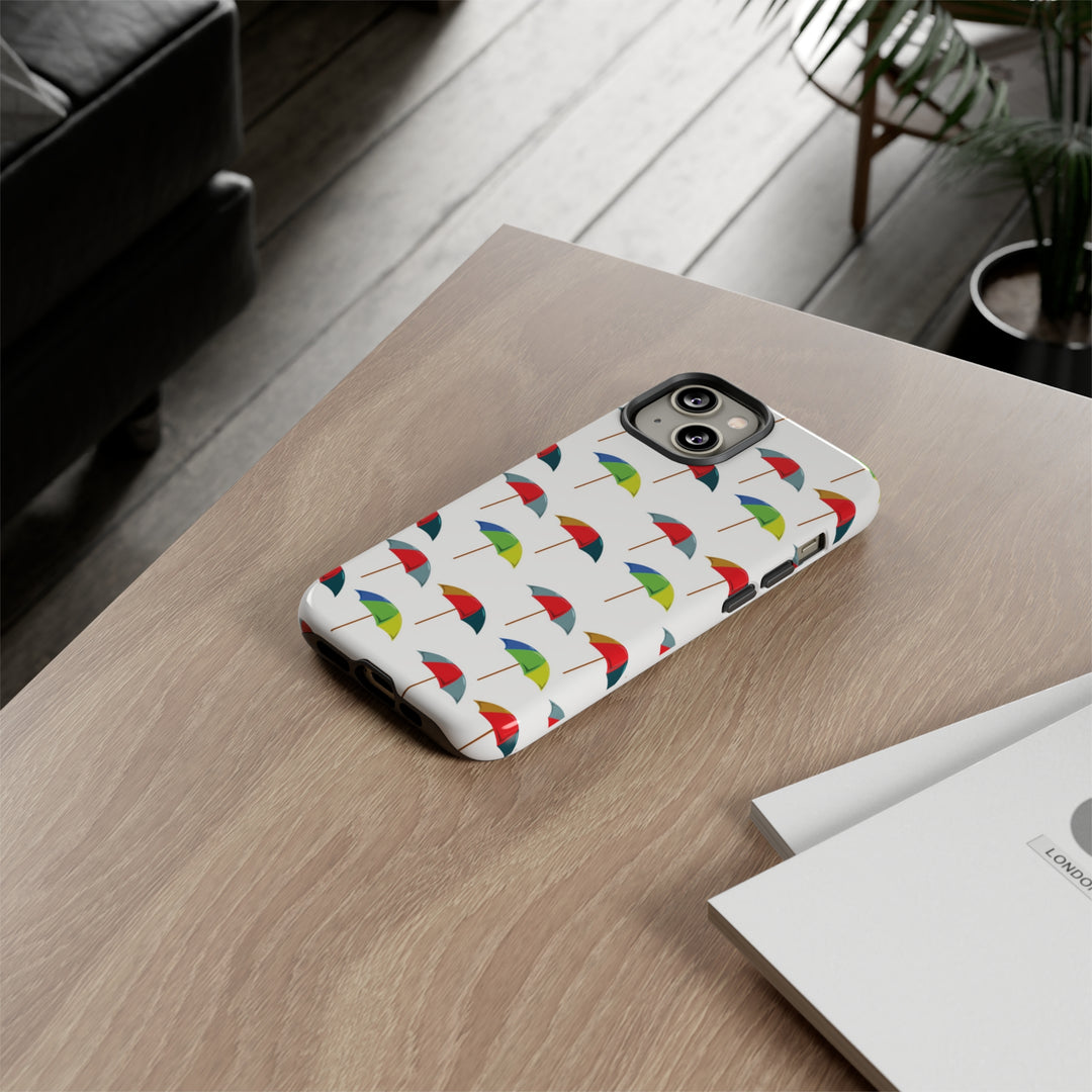 Cute IPhone Case | Colorful Beach Parasols, iPhone 15 Case | iPhone 15 Pro Case, Iphone 14 Case, Iphone 14 Pro Max Case, Protective Iphone Case - Studio40ParkLane