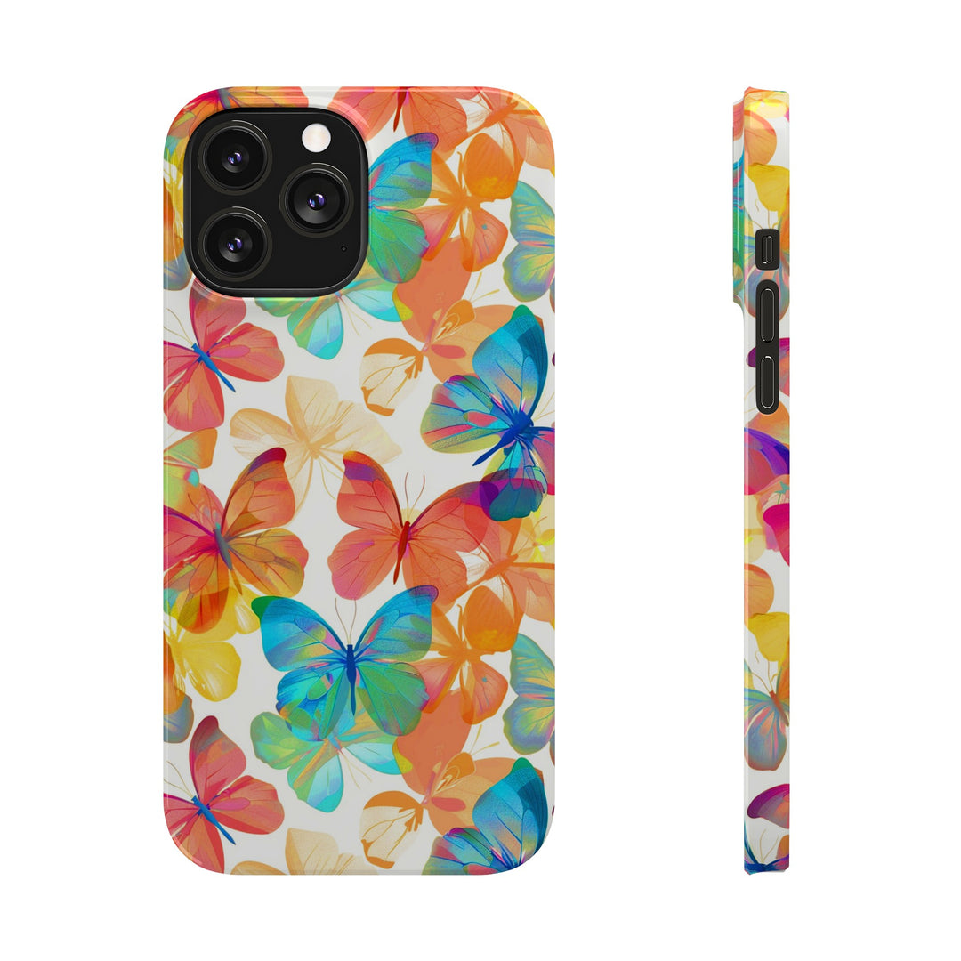 Slim Cute Phone Cases for Iphone - | iPhone 15 Case | iPhone 15 Pro Max Case, Iphone 14 Case, Iphone 14 Pro Max, Iphone 13, Summer Bright Butterflies - Studio40ParkLane