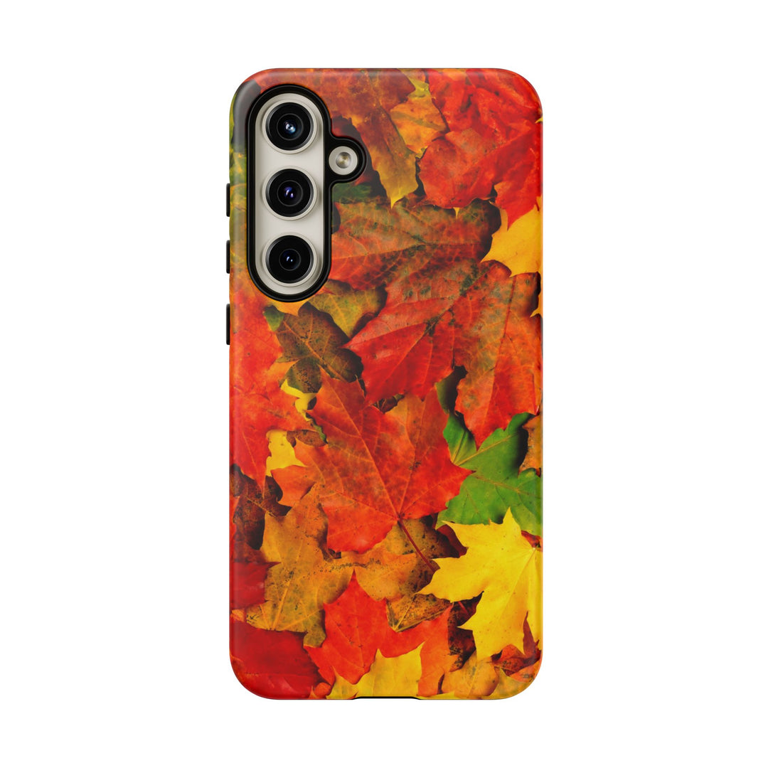 Fall Leaves Impact Resistant, Cute Phone Cases for Samsung S24, S23, S22, S21, IPhone 15 pro Iphone 14 pro Iphone 13 IPhone 12 Iphone 11 - Studio40ParkLane