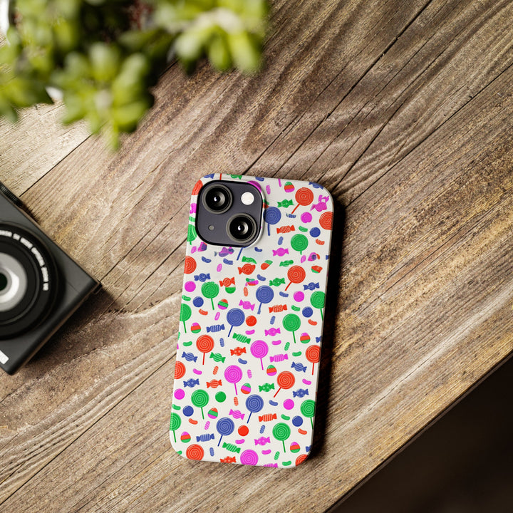 Slim Cute Phone Cases for Iphone - | iPhone 15 Case | iPhone 15 Pro Max Case, Iphone 14 Case, Iphone 14 Pro Max, Iphone 13, Summer Lollipops Red - Studio40ParkLane