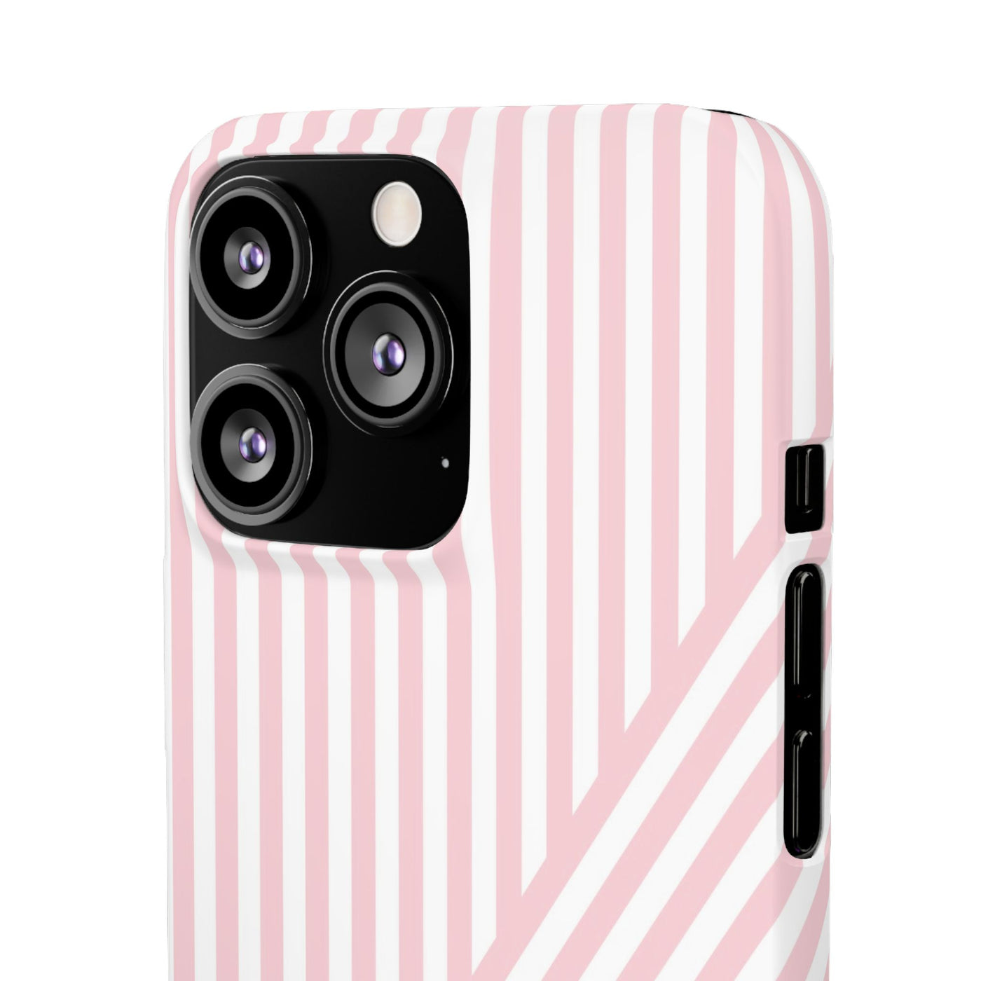 Aesthetic Sweet Pink Stripes Cute Phone Case Sleek Snap - For iPhone 17 Pro Max iPhone 16 Pro iPhone 15 Iphone 14 Plus 13 Pro 12 11 10 Gift