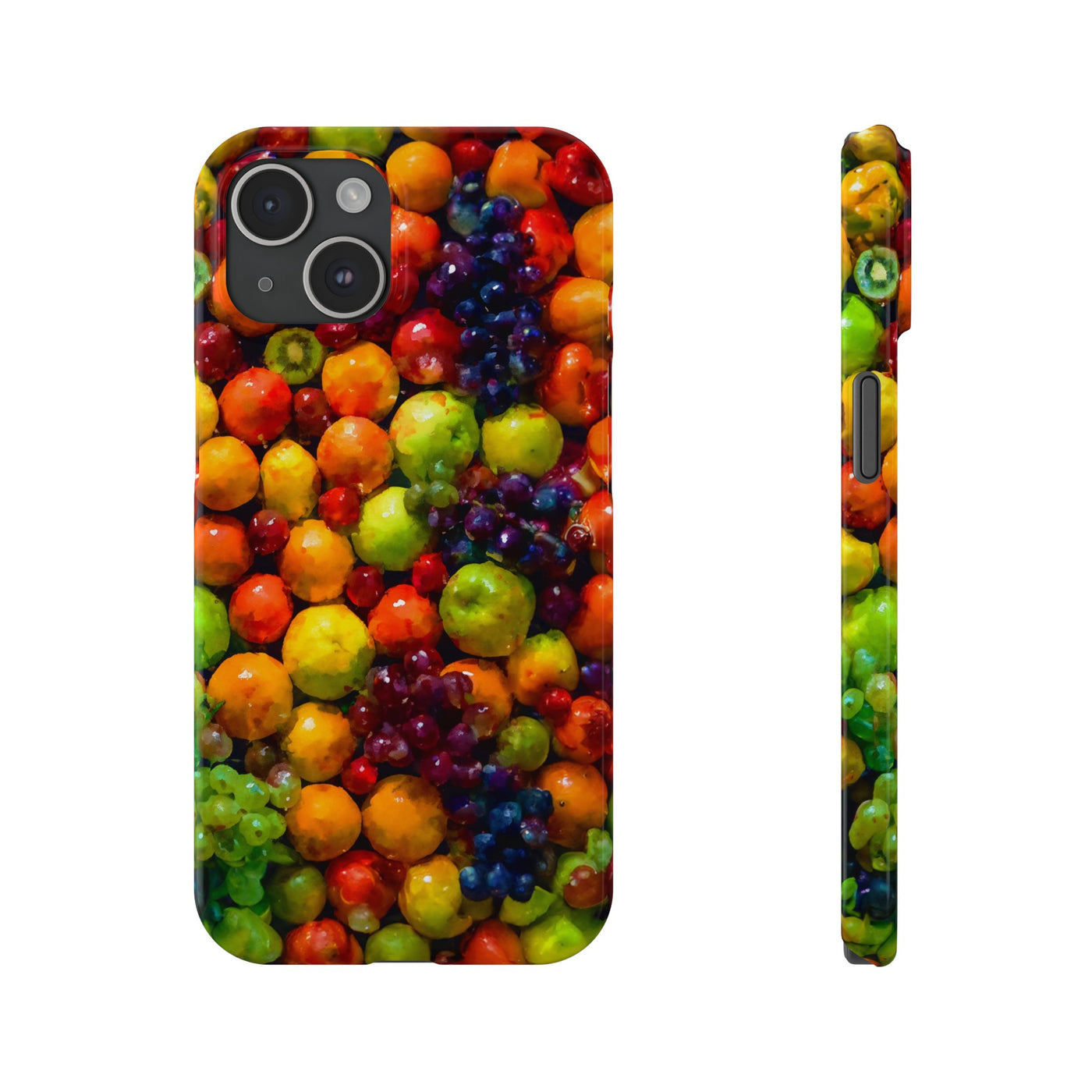 Slim Cute Phone Cases for Iphone  | iPhone 15 Case | iPhone 15 Pro Max Case, Iphone 14, Iphone 14 Pro Max, Iphone 13, Summer Assorted Fruits