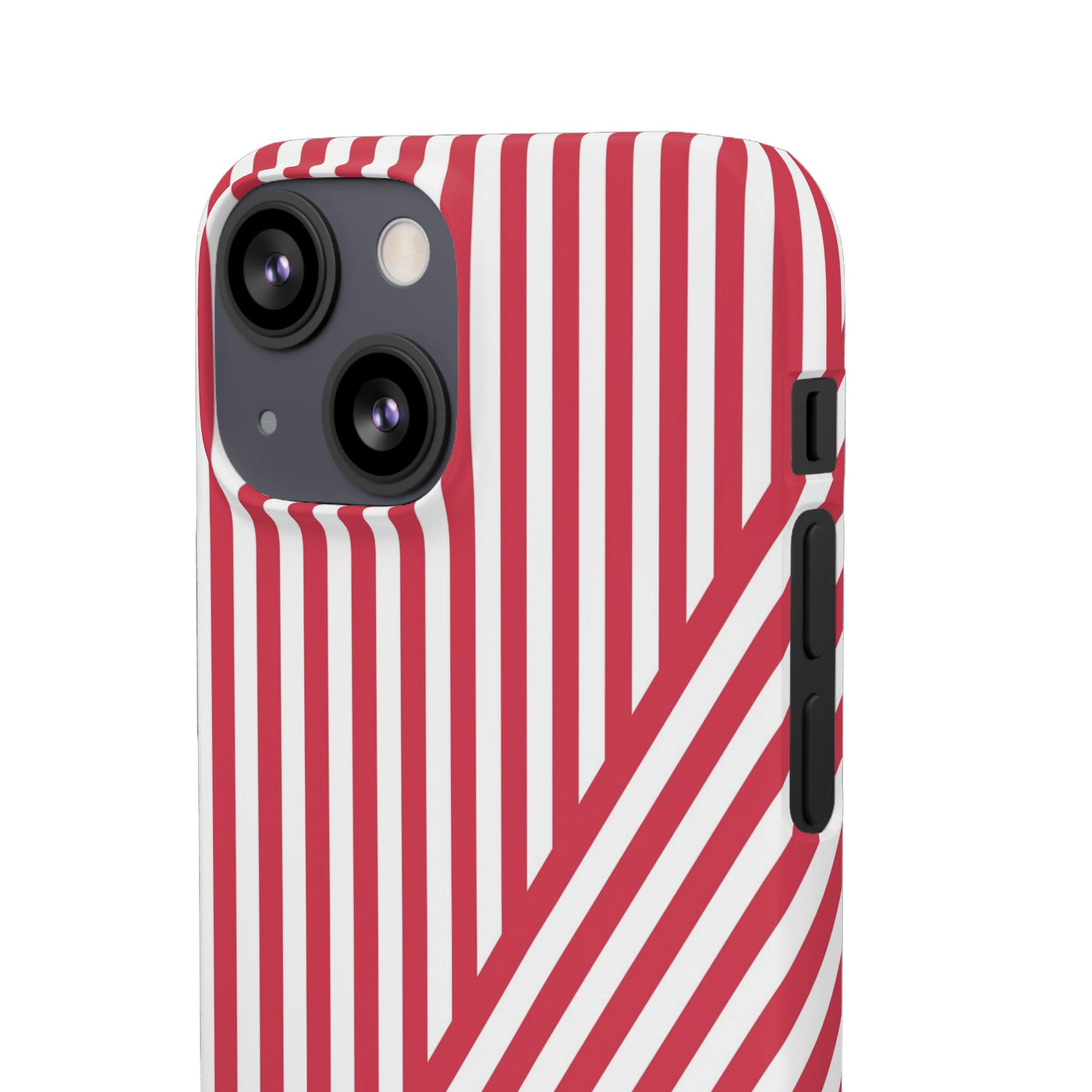 Aesthetic Winterberry Red Stripes Cute Phone Case Sleek Snap - For iPhone 17 Pro Max iPhone 16 Pro iPhone 15 Iphone 14 Plus 13 Pro 12 11 10 Gift - Studio40ParkLane