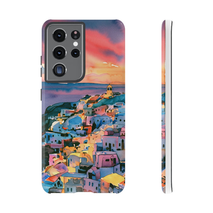 Impact Resistant, Greek Sunset, Cute Phone Cases for Samsung S24, S23, S22, S21, IPhone 15 pro Iphone 14 pro Iphone 13 IPhone 12 Iphone 11 - Studio40ParkLane