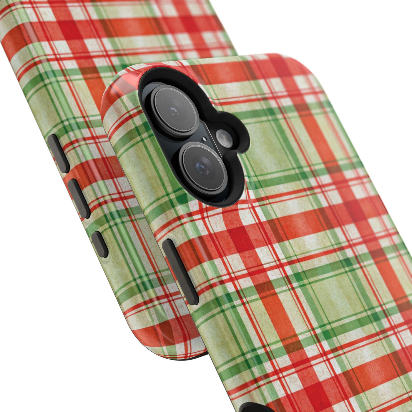 Aesthetic Tough Magsafe Red Green Checkered Phone Case - For iPhone 17 Pro Max iPhone 16 Pro iPhone 15 Iphone 14 Plus 13 Pro 12 11 10 - Studio40ParkLane