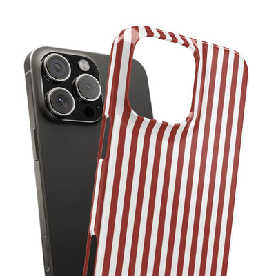 Slim Farmhouse Red Striped Cute Phone Case for Iphone 16 - | iPhone 15 Pro Max Case | iPhone 14 Case Iphone 13 12 11 10 9 8 7 Gift for Her - Studio40ParkLane