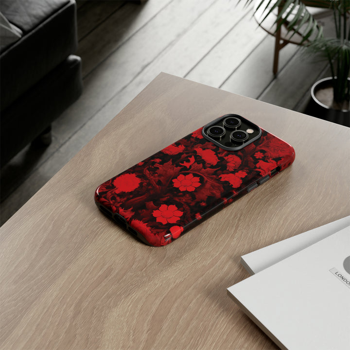 Cool Phone Case | Red Flowers, For iPhone 15 Case | iPhone 15 Pro Case, Iphone 14 Case, Iphone 14 Pro Max Case, Protective Iphone Case - Studio40ParkLane