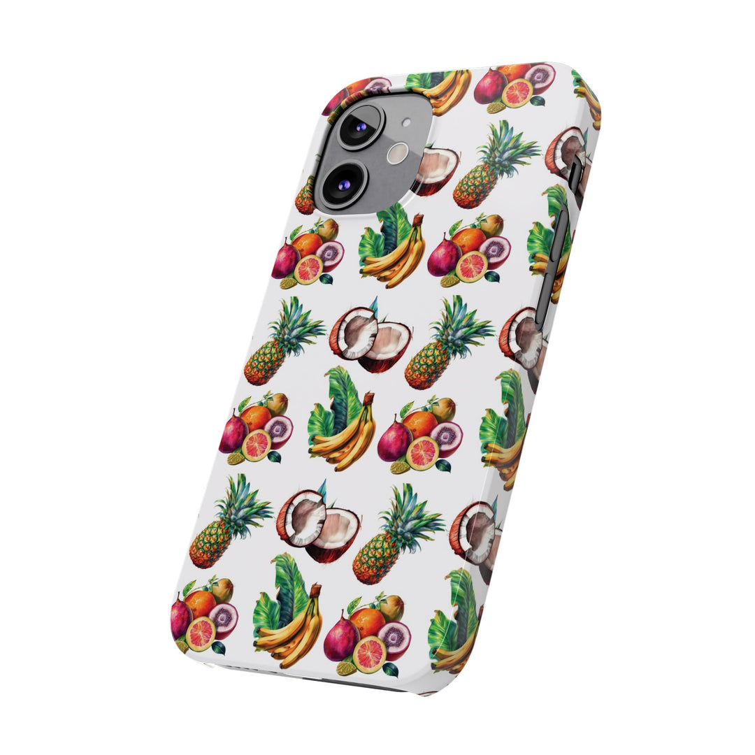 Slim Cute Phone Cases for Iphone - | iPhone 15 Case | iPhone 15 Pro Max Case, Iphone 14 Case, Iphone 14 Pro Max, Iphone 13, Tropical Summer Fruit - Studio40ParkLane