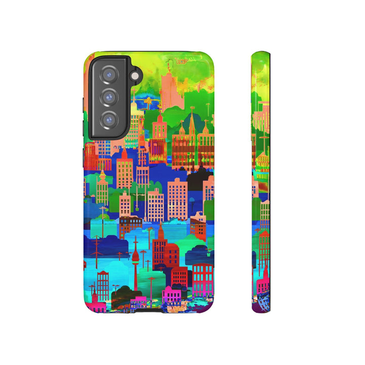 Cute Samsung Case | Cool Iphone Case | Summer City Skyline, Samsung S24, S23, S22, S21, IPhone 15 Case | Iphone 14 Case, Iphone 13 Case - Studio40ParkLane