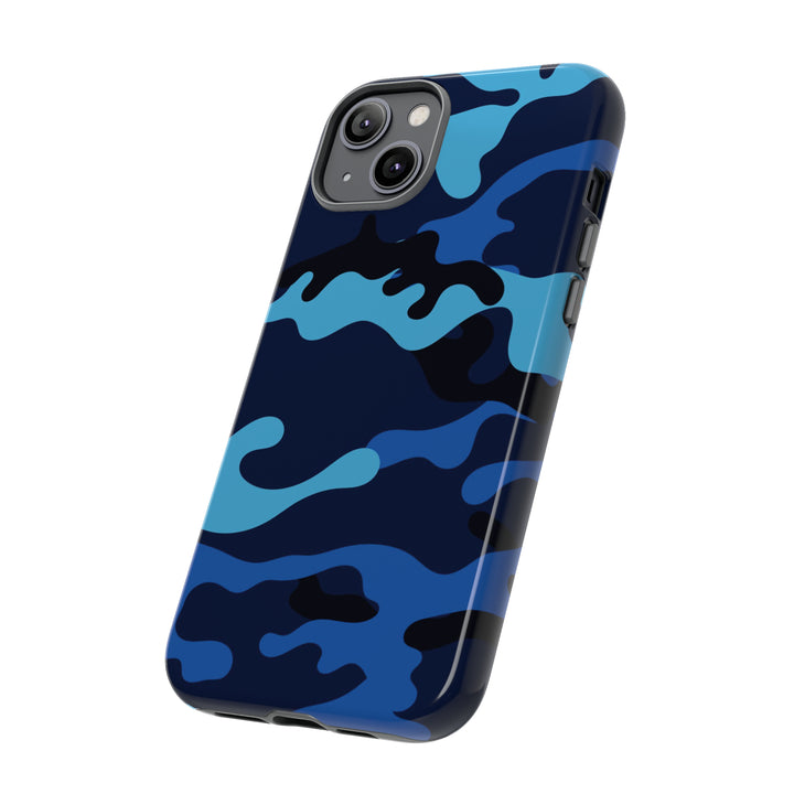 Cool Phone Case | Blue Camouflage, For iPhone 15 Case | iPhone 15 Pro Case, Iphone 14 Case, Iphone 14 Pro Max Case, Protective Iphone Case - Studio40ParkLane