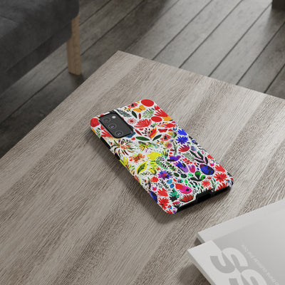 Impact Resistant, Colored Flowers, Cute Phone Cases for Samsung S24, S23, S22, S21, IPhone 15 pro Iphone 14 pro Iphone 13 IPhone 12 Iphone 11