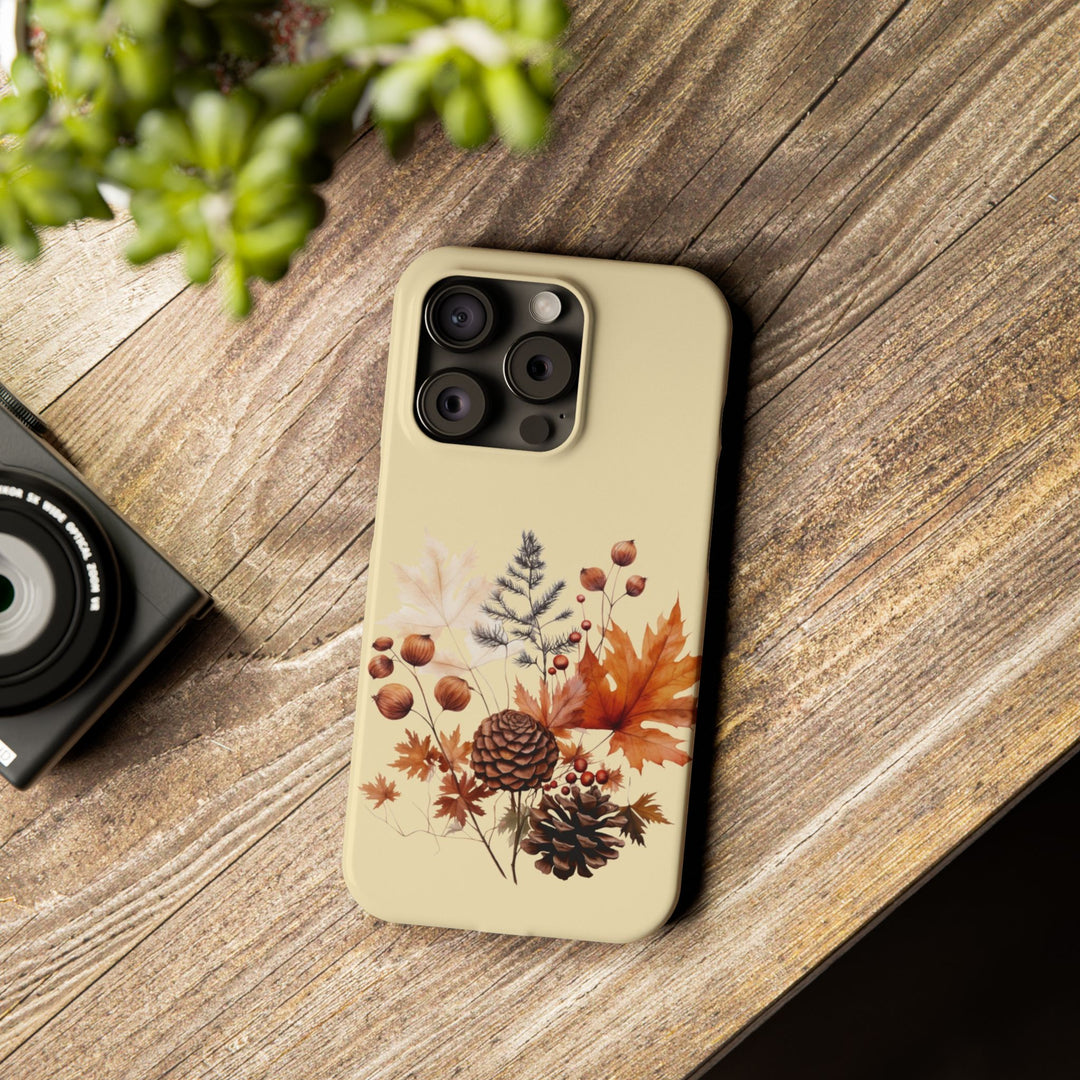 Slim Fall Leaves Foliage Cute Phone Cases for Iphone 16 | iPhone 15 Case | iPhone 15 Pro Max Case, Iphone 14, Iphone 14 Pro Max, Iphone 13, Slim Mom Dad Gift - Studio40ParkLane