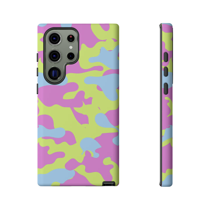 Cute Phone Case | Aesthetic Phone Cases| for Galaxy S23, S22, S21, S20 | Blue Pink Camouflage, Protective Phone Case - Studio40ParkLane