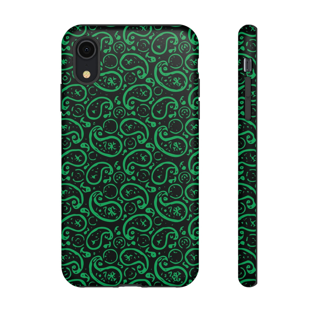 Cute IPhone Case | iPhone 15 Case | iPhone 15 Pro Max Case, Iphone 14 Case, Iphone 14 Pro Max Case IPhone Case for Art Lovers, Paisley Green - Studio40ParkLane