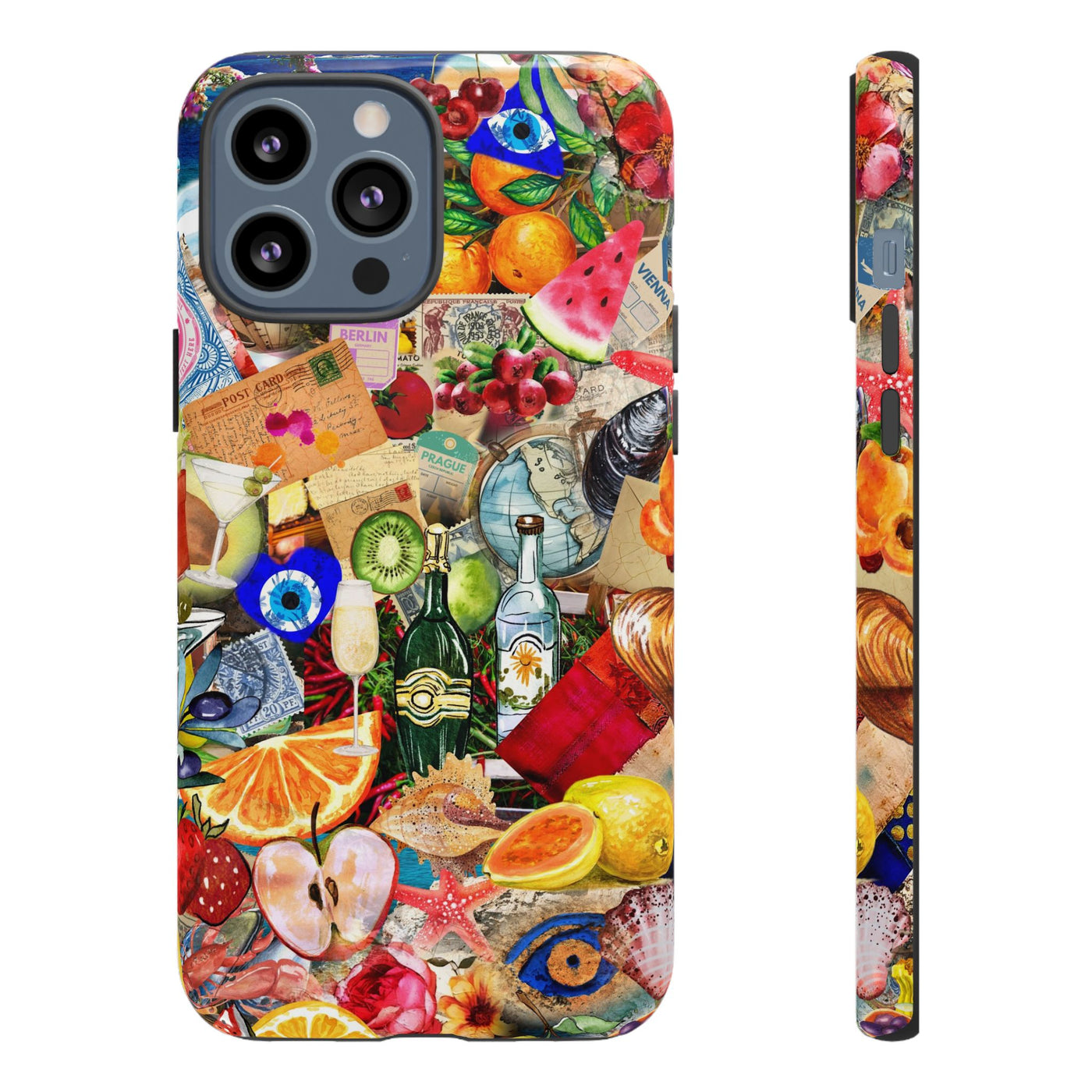 Fruity European Summer Impact Resistant Cute Phone Cases for Samsung S24, S23, S22, S21, IPhone 15 pro Iphone 14 pro Iphone 13 IPhone 12 Iphone 11