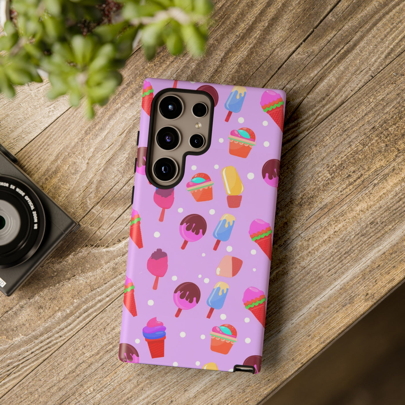 Cute Samsung Case | Cool Iphone Case | Summer Pink Ice-Cream, Samsung S24, S23, S22, S21, IPhone 15 Case | Iphone 14 Case, Iphone 13 Case