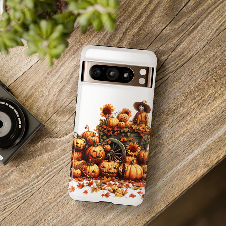 Impact Resistant, Fall Leaves Scarecrow, Cute Phone Cases for Samsung S24, S23, S22, S21, IPhone 15 pro Iphone 14 pro Iphone 13 IPhone 12 Iphone 11 - Studio40ParkLane