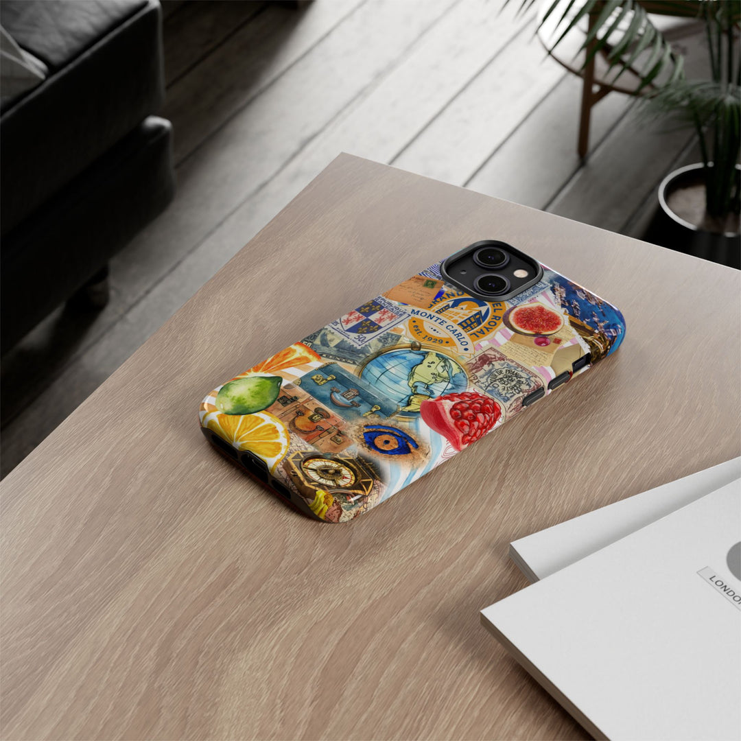 Cute European Summer Collage Phone Case, for IPhone 16 Case | Iphone 15, Iphone 14, IPhone 13 Case, 11 8 7, Samsung Galaxy S24, S23, S22, S21 Extra Protective - Studio40ParkLane