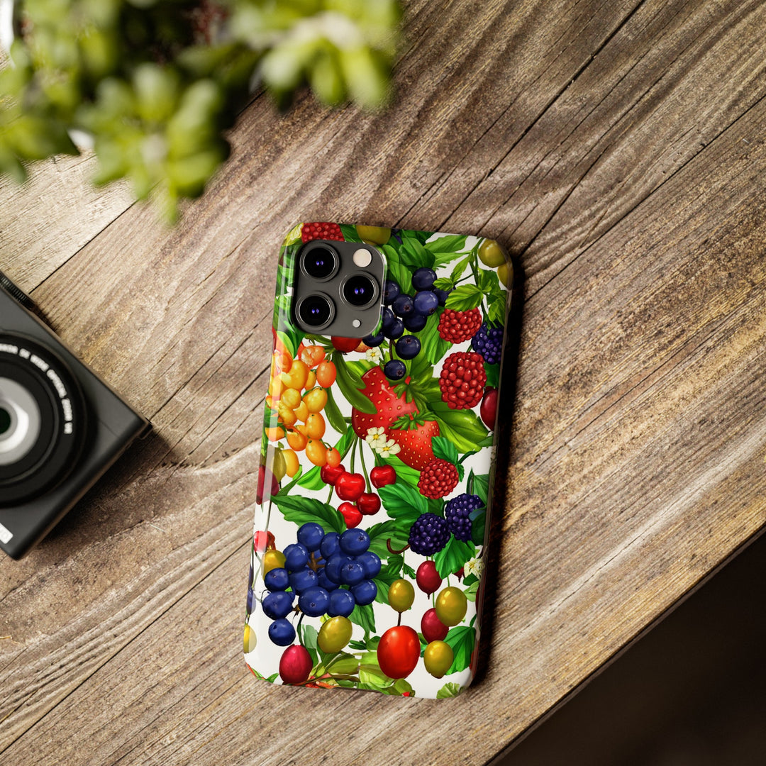 Slim Cute Phone Cases for Iphone - | iPhone 15 Case | iPhone 15 Pro Max Case, Iphone 14 Case, Iphone 14 Pro Max, Iphone 13, Summer Mixed Fruit - Studio40ParkLane