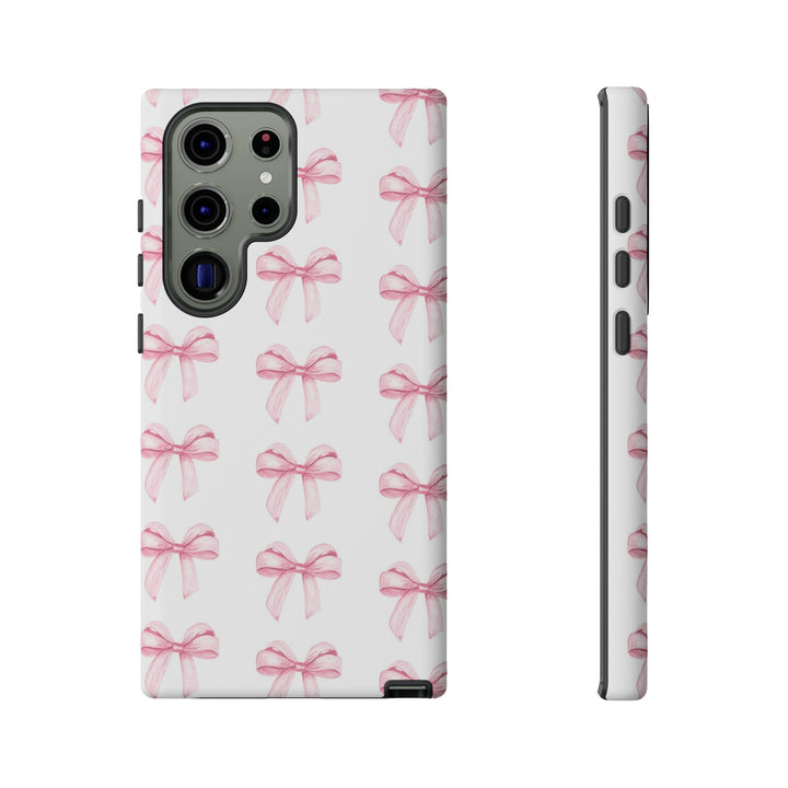 Pink Bows Cute Phone Case, for IPhone 16 Pro Max | Iphone 15, Iphone 14, IPhone 13 Case, 11 8 7, Samsung Galaxy S24, S23, S22, S21, 2 Layer Protection - Studio40ParkLane