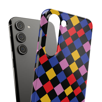 Colorful Checkerboard Cute Phone Case - Sleek Snap - for iPhone 16 15 14 13 12 11 Max Pro Plus Samsung Galaxy S24 S23 S22 S21 S20 Plus Ultra - Studio40ParkLane