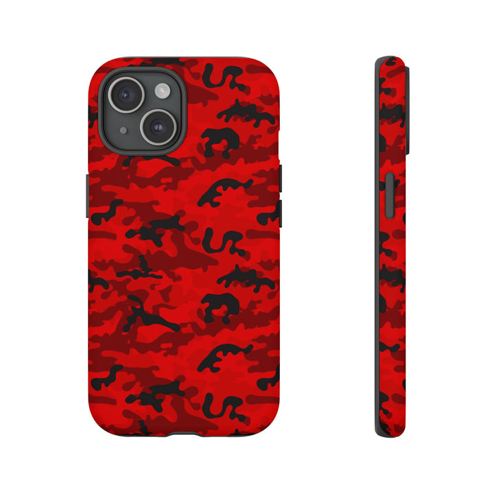 Impact Resistant, Red Camo Camouflage, Cute Phone Cases for Samsung S24, S23, S22, S21, IPhone 15 pro Iphone 14 pro Iphone 13 IPhone 12 Iphone 11 - Studio40ParkLane