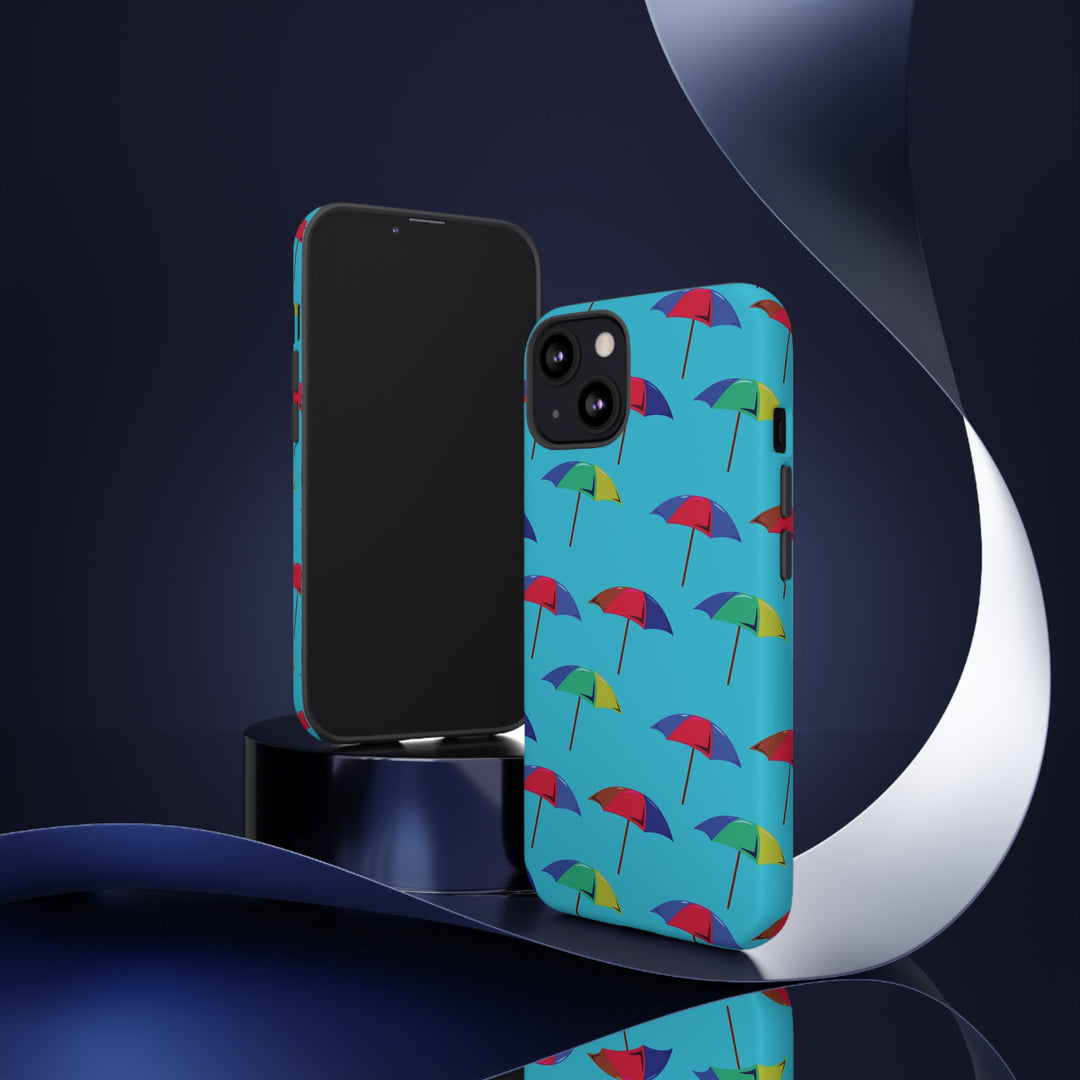 Cute IPhone Case | Colorful Beach Parasols Blue, iPhone 15 Case | iPhone 15 Pro Case, Iphone 14 Case, Iphone 14 Pro Max Case, Protective Iphone Case - Studio40ParkLane