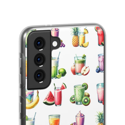 Cute Flexi Phone Cases, For Iphones and Samsung Galaxy Phones, Tropical Summer Fruit Cocktails, Galaxy S23 Phone Case, Samsung S22 Case, Samsung S21, Iphone 15, Iphone 14, Iphone 13