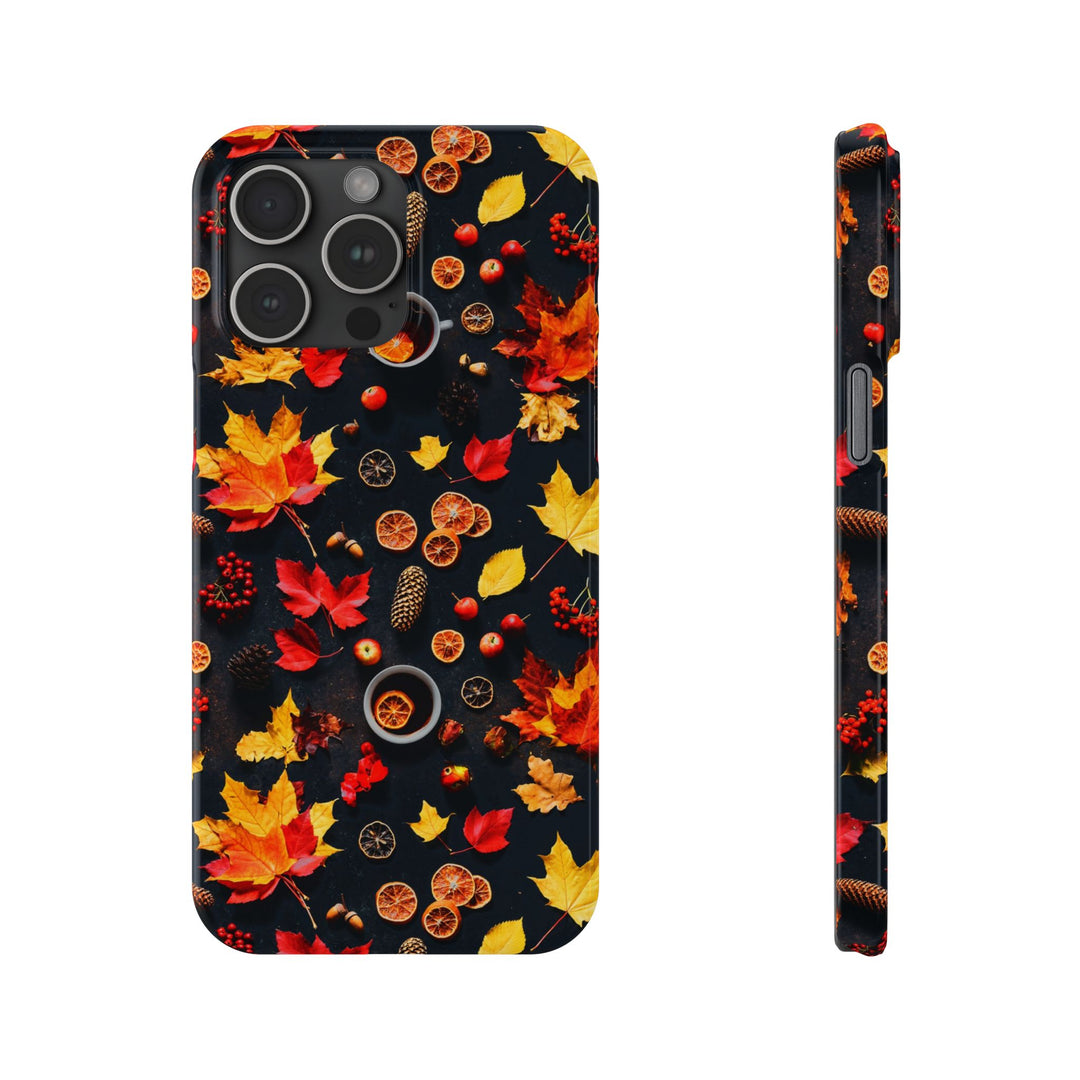 Slim Cute Fall Leaves Collage Phone Cases for Iphone | iPhone 15 Case | iPhone 15 Pro Max Case, Iphone 14, Iphone 14 Pro Max, Iphone 13, Iphone 16 - Studio40ParkLane