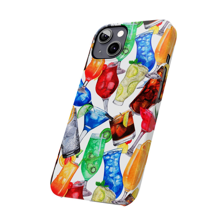 Slim Cute Phone Cases for Iphone - | iPhone 15 Case | iPhone 15 Pro Max Case, Iphone 14 Case, Iphone 14 Pro Max, Iphone 13, Summer Fruit Cocktail - Studio40ParkLane