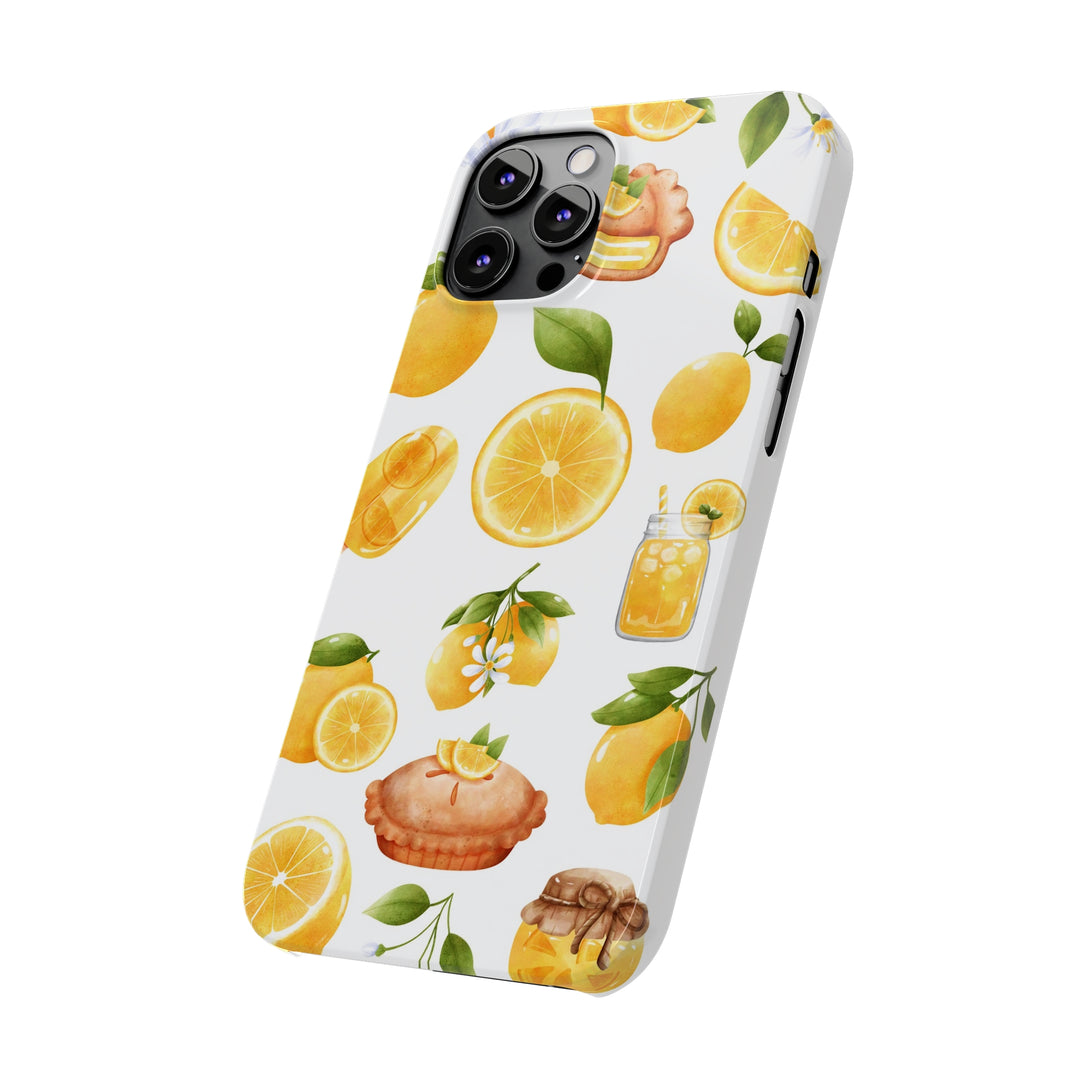 Slim Cute Phone Cases for Iphone - | iPhone 15 Case | iPhone 15 Pro Max Case, Iphone 14 Case, Iphone 14 Pro Max, Iphone 13, Summer Fruit Lemon - Studio40ParkLane