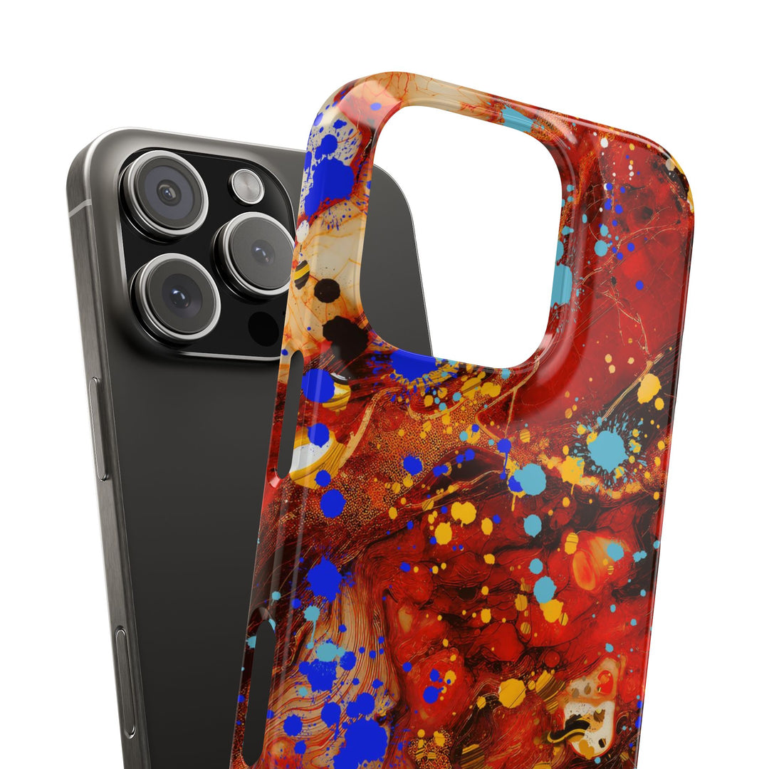 Slim Cute Phone Cases for Iphone - | iPhone 15 Case | iPhone 15 Pro Max Case, Iphone 14 Case, Iphone 14 Pro Max, Iphone 13, Fall Marble Paint Splash - Studio40ParkLane