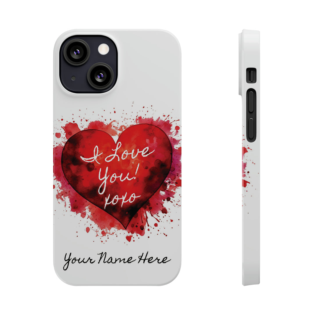 Slim Personalized Slim Cute iPhone Cases - | iPhone 15 Case | iPhone 15 Pro Max Case, Iphone 14 Case, Iphone 14 Pro Max, Iphone 13, Valentine Heart Love - Studio40ParkLane