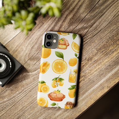 Slim Cute iPhone Cases - | iPhone 15 Case | iPhone 15 Pro Max Case, Iphone 14 Case, Iphone 14 Pro Max, Iphone 13, Summer Fruit Lemon