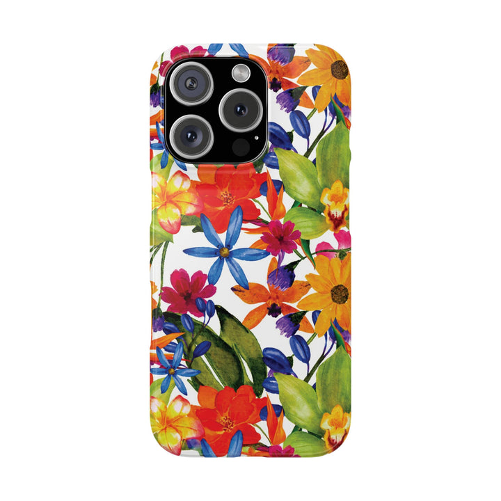 Sleek Snap Colorful Flowers Cute Phone Case for iPhone 16 15 14 13 12 11 X Xs Max Xr Pro Plus Samsung Galaxy S24 S23 S22 S21 S20 Note Ultra
