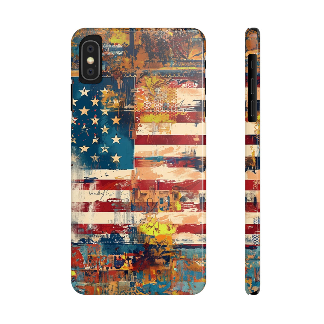Slim Cute Phone Cases for Iphone | iPhone 15 Case | iPhone 15 Pro Max Case, Iphone 14, Iphone 14 Pro Max, Iphone 13, US Flag Abstract - Studio40ParkLane