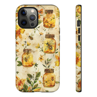 Impact Resistant, Honey Bees, Cute Phone Cases for Samsung S24, S23, S22, S21, IPhone 15 pro Iphone 14 pro Iphone 13 IPhone 12 Iphone 11