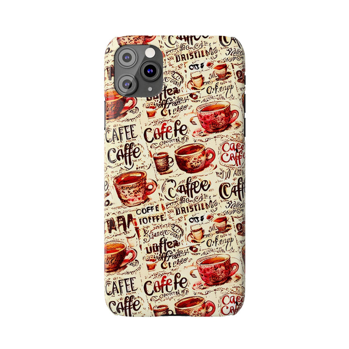 Slim Cute Phone Cases for Iphone - | iPhone 15 Case | iPhone 15 Pro Max Case, Iphone 14 Case, Iphone 14 Pro Max, Iphone 13, Paris Coffee Cup - Studio40ParkLane