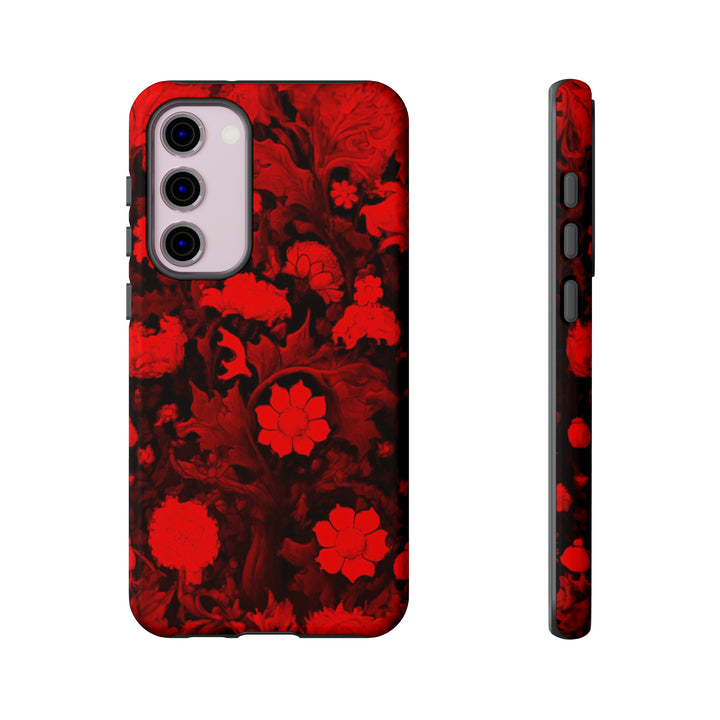 Cute Samsung Phone Case | Aesthetic Samsung Phone Case | Galaxy S23, S22, S21, S20 | Red Flowers, Protective Phone Case - Studio40ParkLane