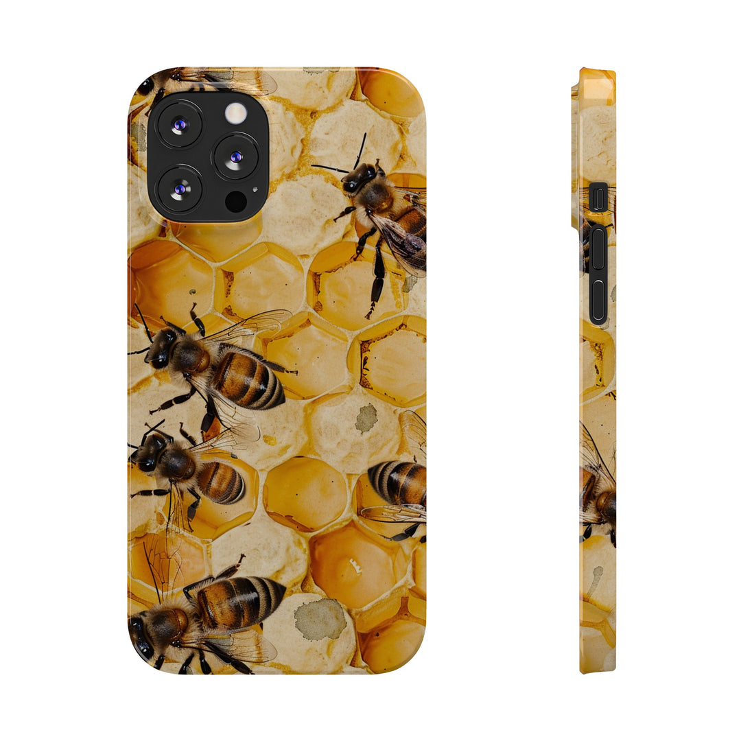 Slim Cute Phone Cases for Iphone - | iPhone 15 Case | iPhone 15 Pro Max Case, Iphone 14 Case, Iphone 14 Pro Max, Iphone 13, Summer Honey Bees - Studio40ParkLane