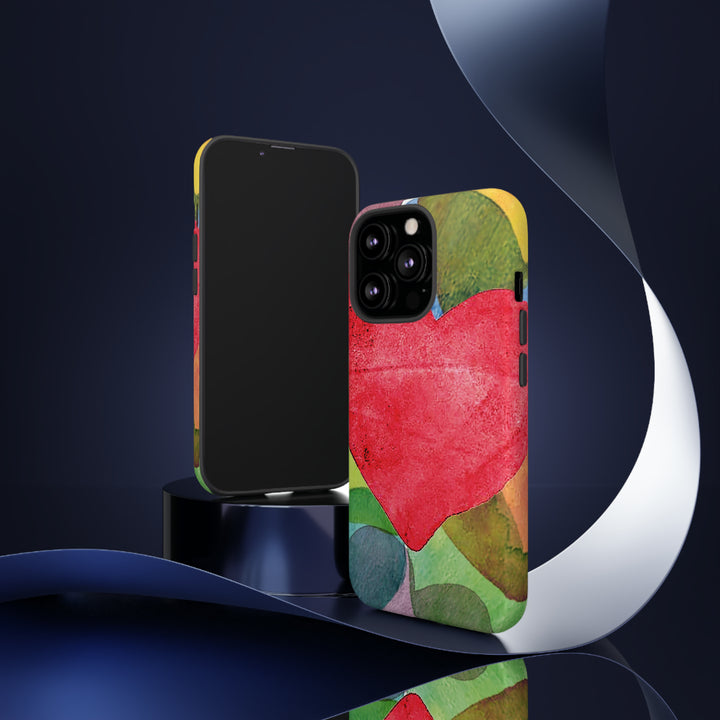 Cute IPhone Case | iPhone 15 Case | iPhone 15 Pro Max Case, Iphone 14 Case, Iphone 14 Pro Max Case IPhone Case for Art Lovers, Red Heart - Studio40ParkLane