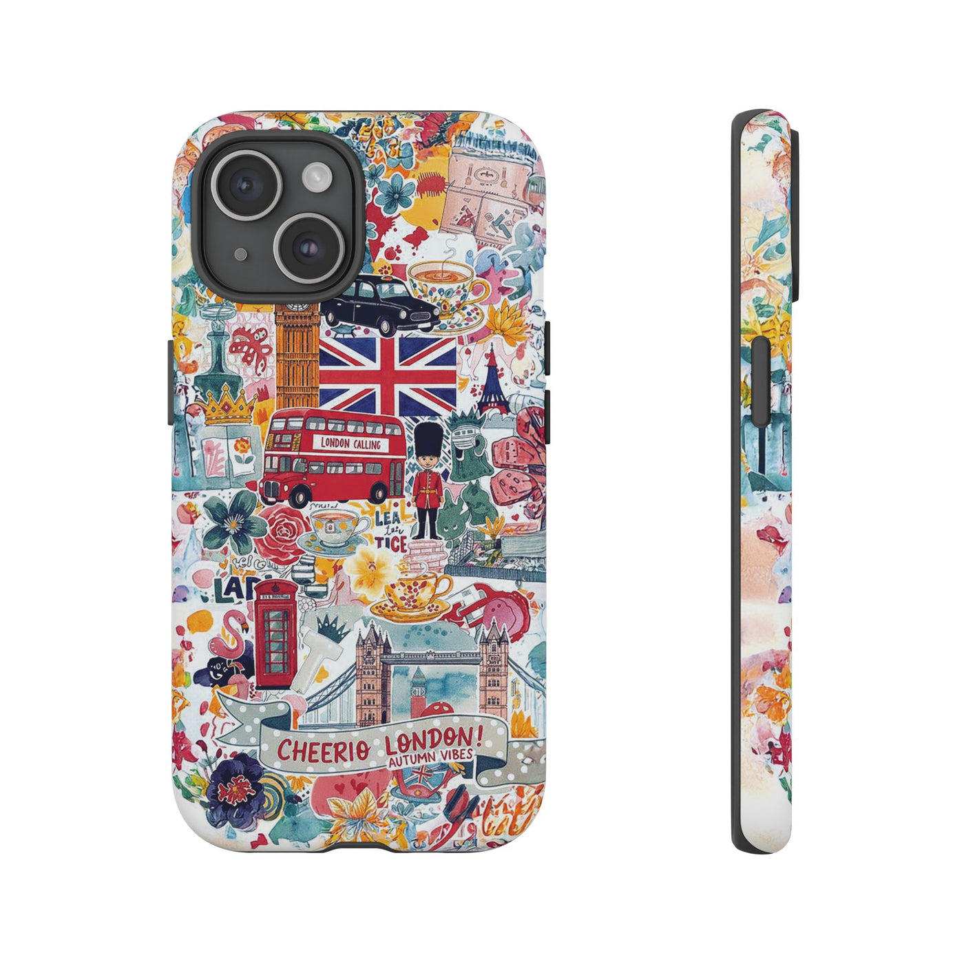 London England Coquette Collage Tough Premium Phone Case - For iPhone 17 Pro Max iPhone 16 Pro iPhone 15 Iphone 14 Plus 13 Pro 12 11 10 XR - Studio40ParkLane