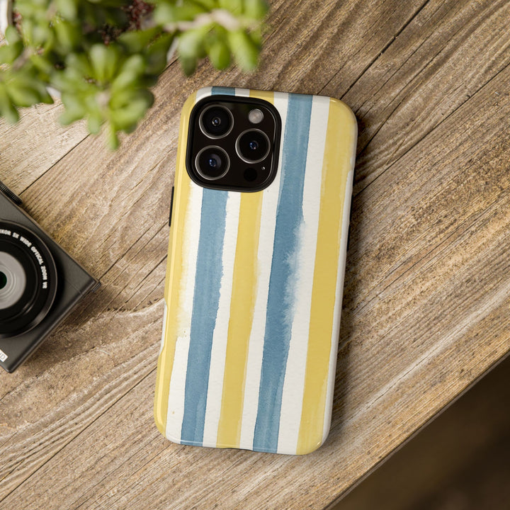 Tough Cute Yellow Stripes Phone Case, for IPhone 17 Pro Max | Iphone 17 Air, Iphone 16, IPhone 15, 14 13 12, Samsung Galaxy S26, S25, S24, S23 - Studio40ParkLane
