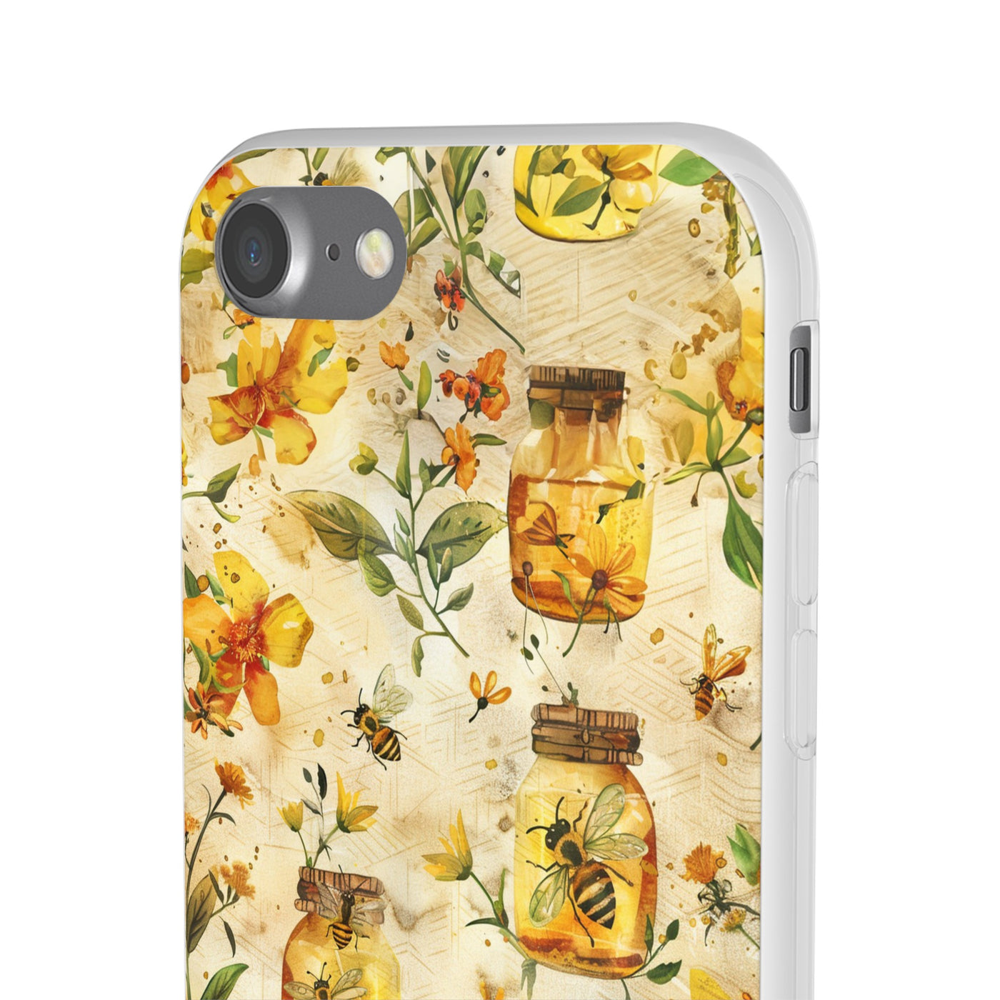 Cute Flexi Phone Cases, Honey Bees Yellow, Compatible with Samsung Galaxy S23, Samsung S22, Samsung S21, Samsung S20, Galaxy S20 Ultra