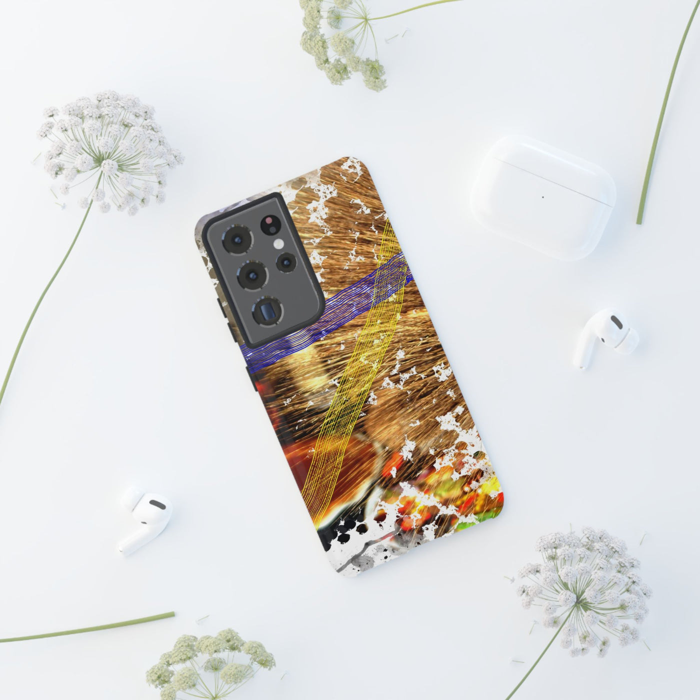 Impact Resistant, Pecan Pie Abstract, Cute Phone Cases for Samsung S24, S23, S22, S21, IPhone 15 pro Iphone 14 pro Iphone 13 IPhone 12 Iphone 11